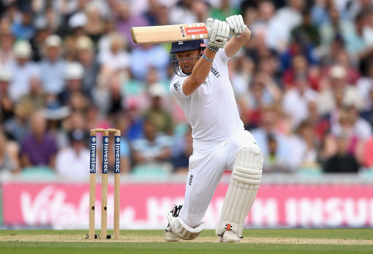 Jonny Bairstow unfurls a drive, England v Pakistan, 4th Test, The Oval, 4th day, August 14, 2016