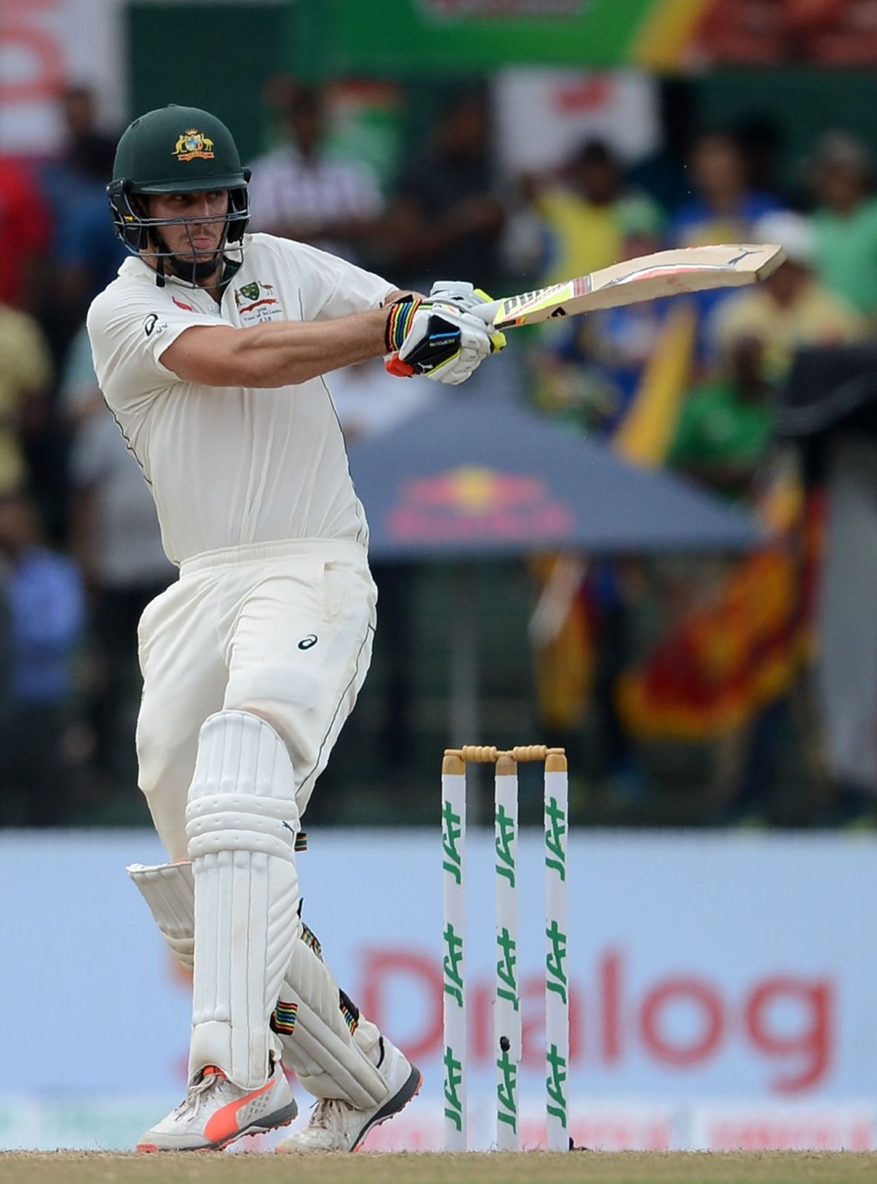 Mitchell Marsh pulls one en route to his 53, Sri Lanka v Australia, 3rd Test, SSC, 3rd day, August 15, 2016