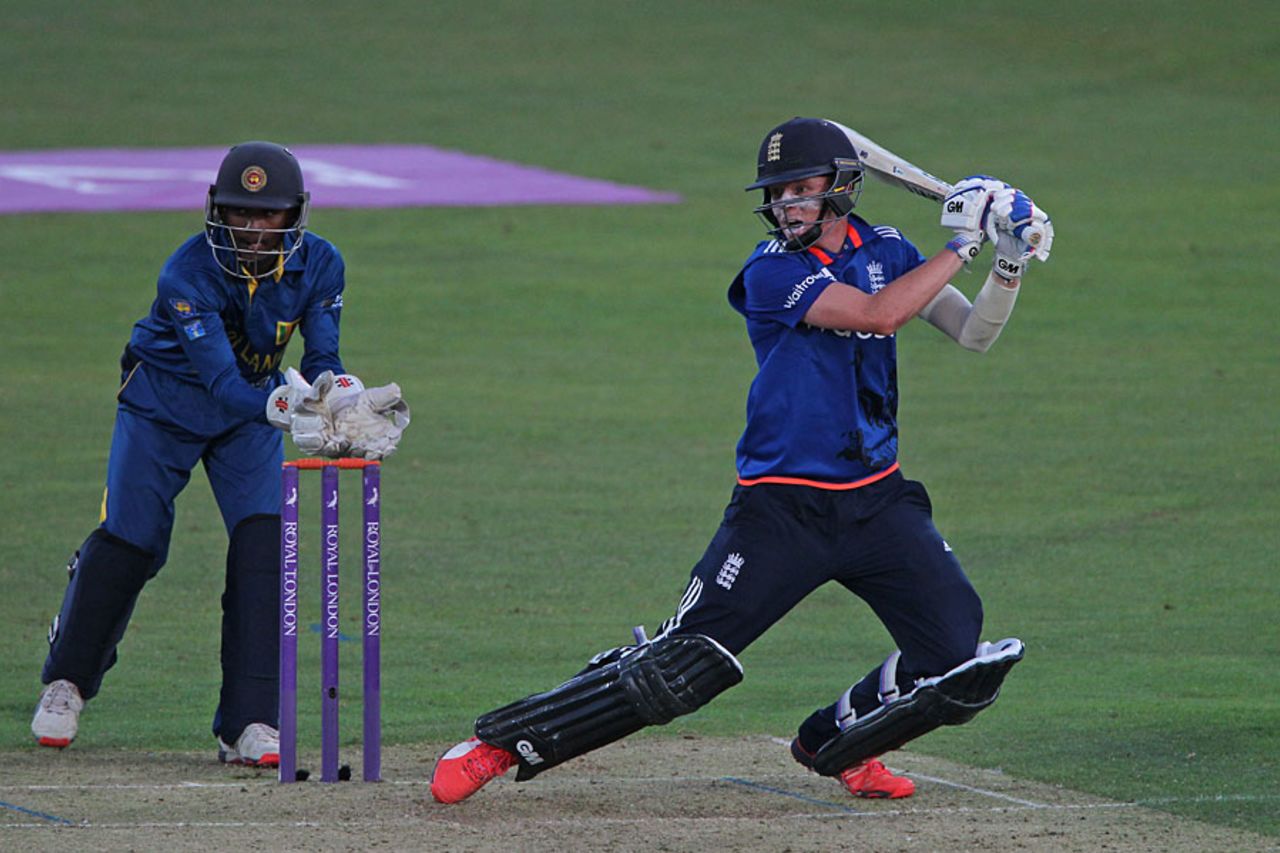 Ollie Pope top scored in England's chase, England U-19s v Sri Lanka U-19s, 3rd Youth ODI, Canterbury, August 16, 2016