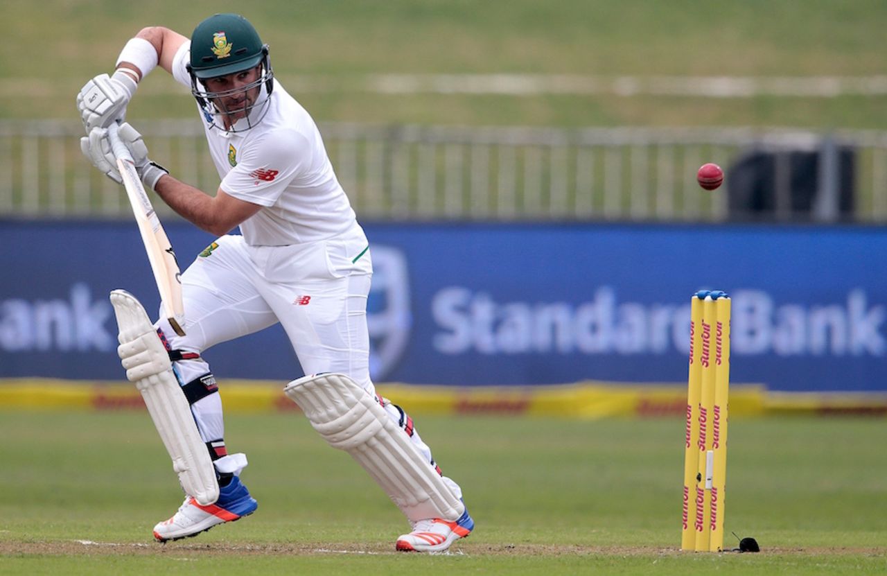 Dean Elgar guides the ball to the off side, South Africa v New Zealand, 1st Test, Durban, 1st day, August 19, 2016