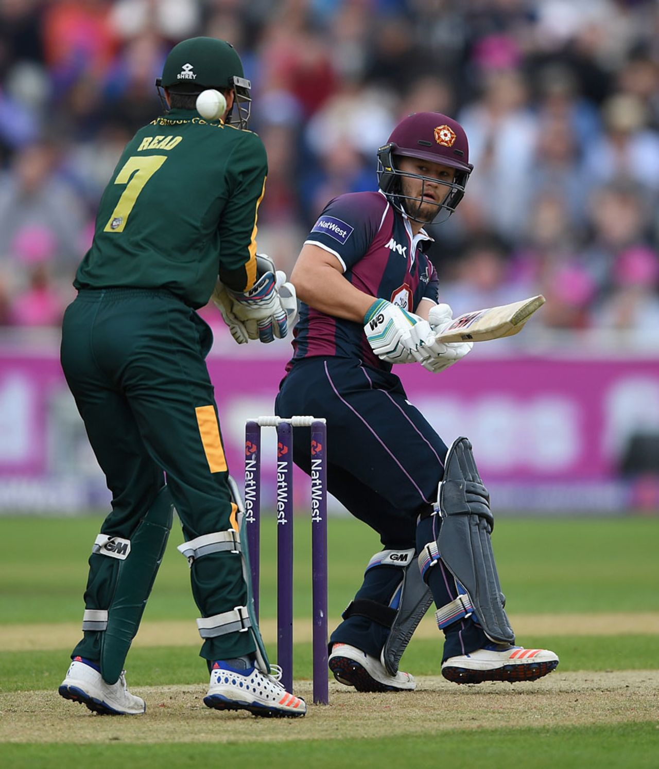Ben Duckett scoops past the wicketkeeper, Nottinghamshire v Northamptonshire, NatWest T20 Blast, 1st semi-final, Edgbaston, August 20, 2016