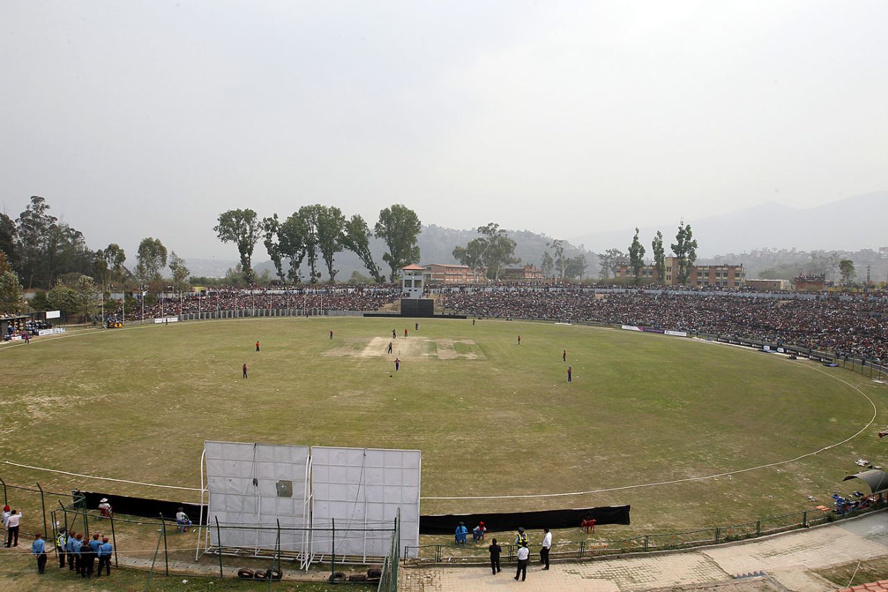 Tribhuvan University Cricket Ground hosts a match between Nepal and Namibia, ICC World Cricket League Championship, Kathmandu, April 2016