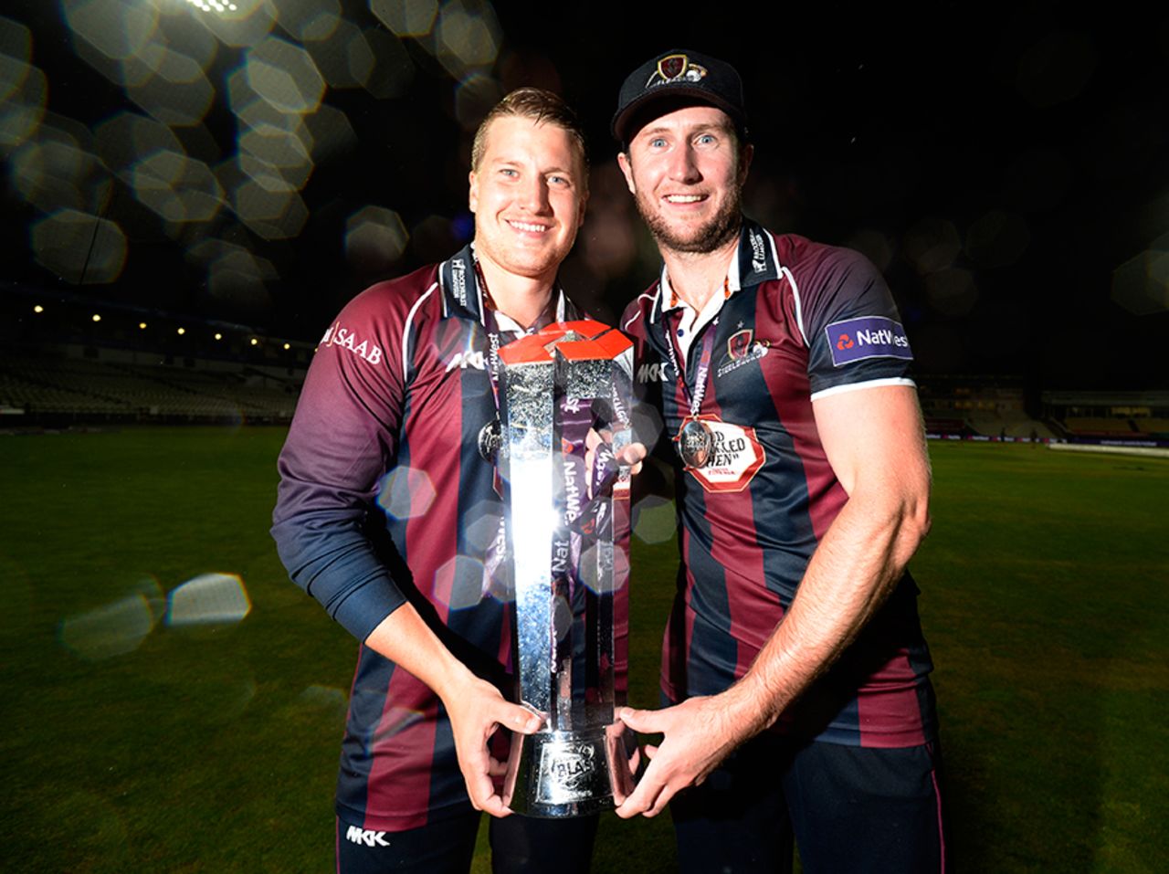 Josh Cobb and Alex Wakely played important knocks in Northamptonshire's chase, Durham v Northamptonshire, NatWest T20 Blast final, Edgbaston, August 20, 2016