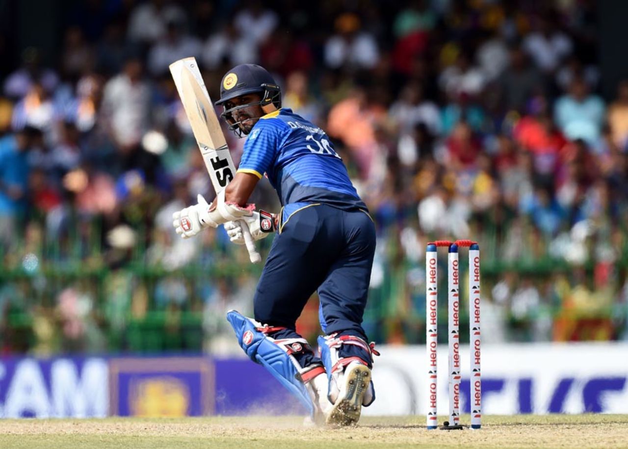 Dinesh Chandimal clips the ball towards fine leg, Sri Lanka v Australia, 1st ODI, R Premadasa Stadium, August 21, 2016