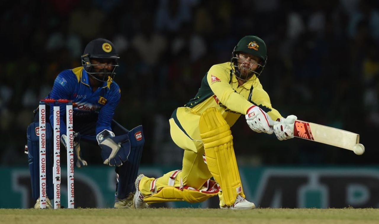 Matthew Wade made liberal use of the sweep shot, Sri Lanka v Australia, 1st ODI, R Premadasa Stadium, August 21, 2016