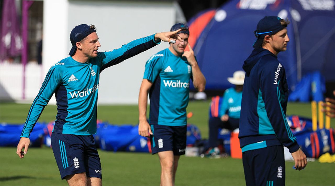 Jos Buttler points the way during England training, England v Pakistan, 2nd ODI, Lord's, August 26, 2016