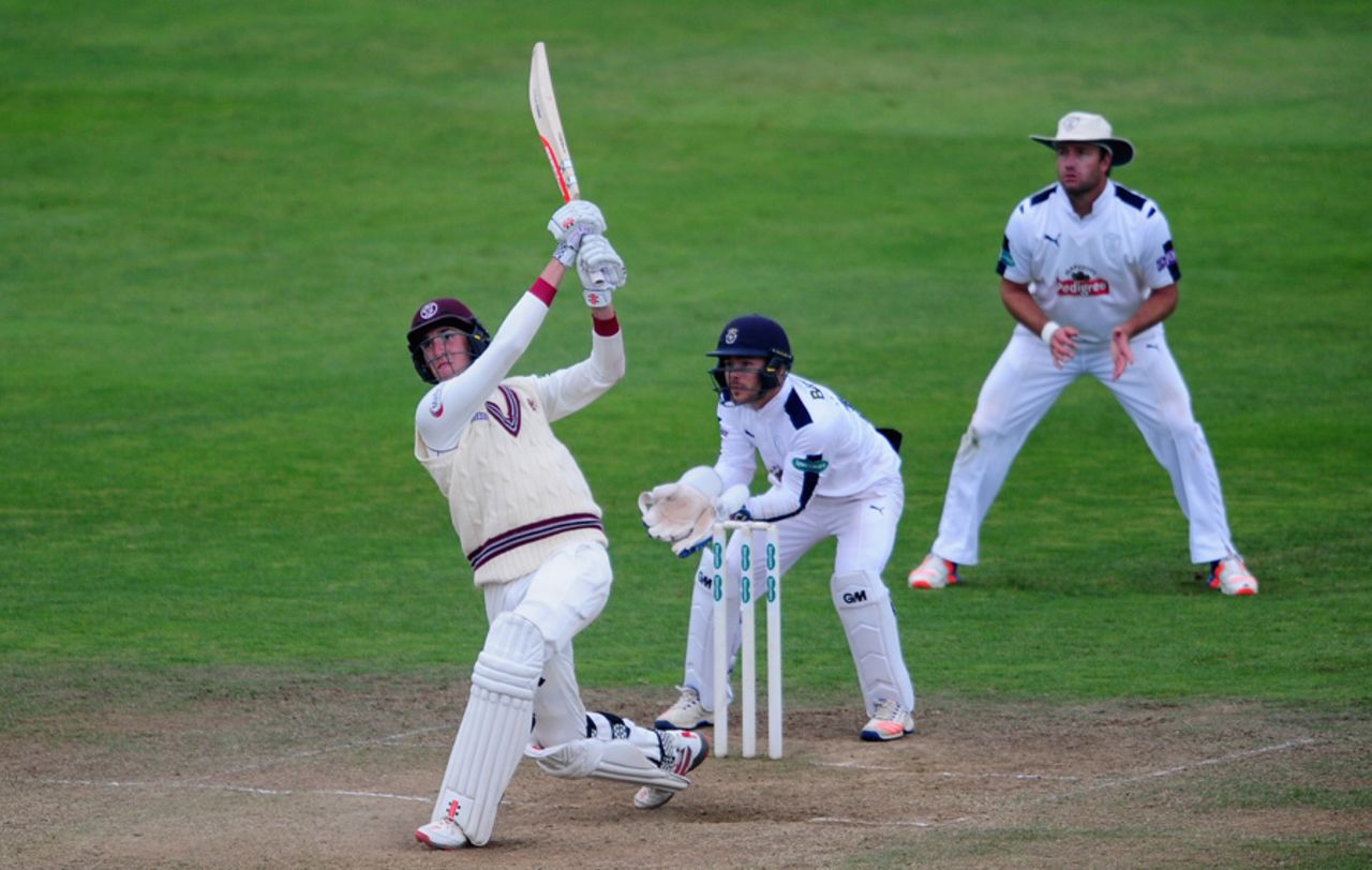 Craig Overton completed a maiden first-class hundred, Somerset v Hampshire, County Championship, Division One, Taunton, 3rd day, August 25, 2016