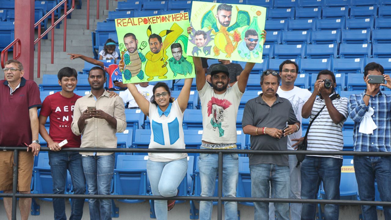 India fans think they've found a new breed of Pokemon at the cricket ground, Lauderhill, August 26, 2016
