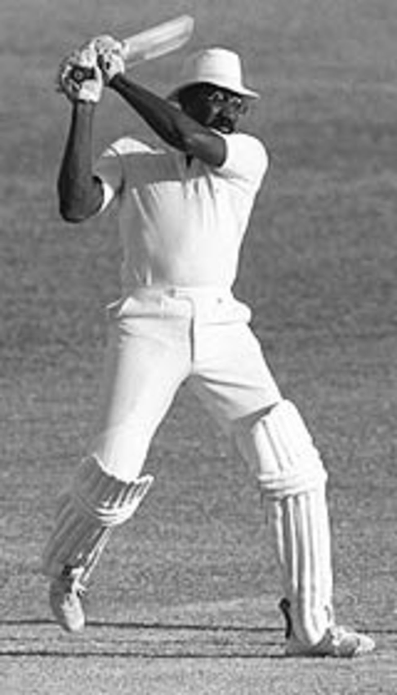 Clive Lloyd smashes a four, West Indies v England, 3rd Test, Barbados, March 1, 1981