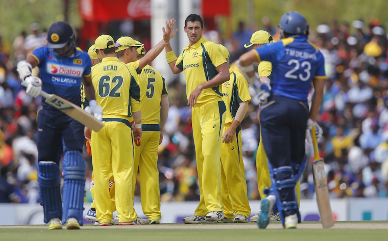 Mitchell Starc struck in the first over again, Sri Lanka v Australia, 3rd ODI, Dambulla, August 28, 2016