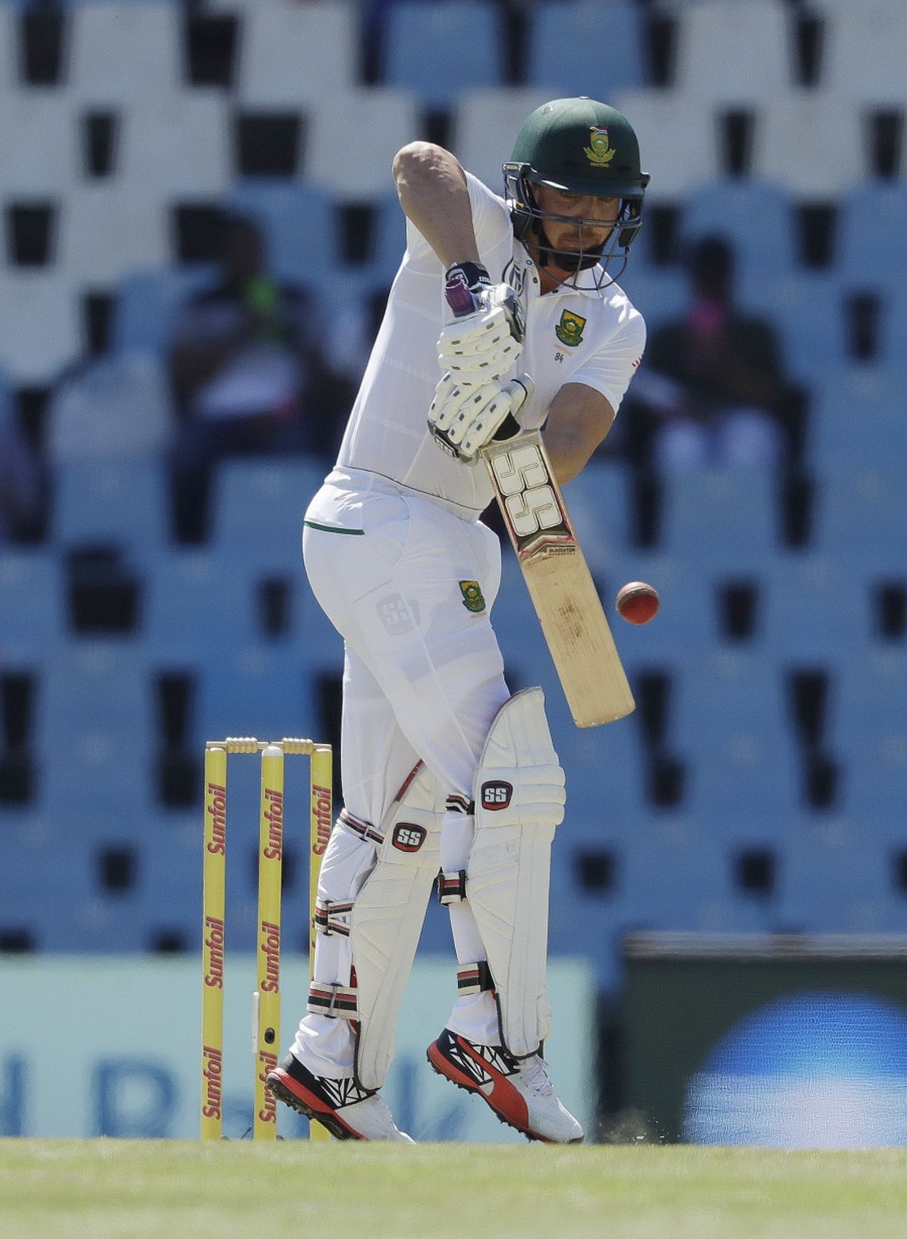 Stiaan van Zyl nudges one to the leg side, South Africa v New Zealand, 2nd Test, Centurion, 2nd day, August 28, 2016