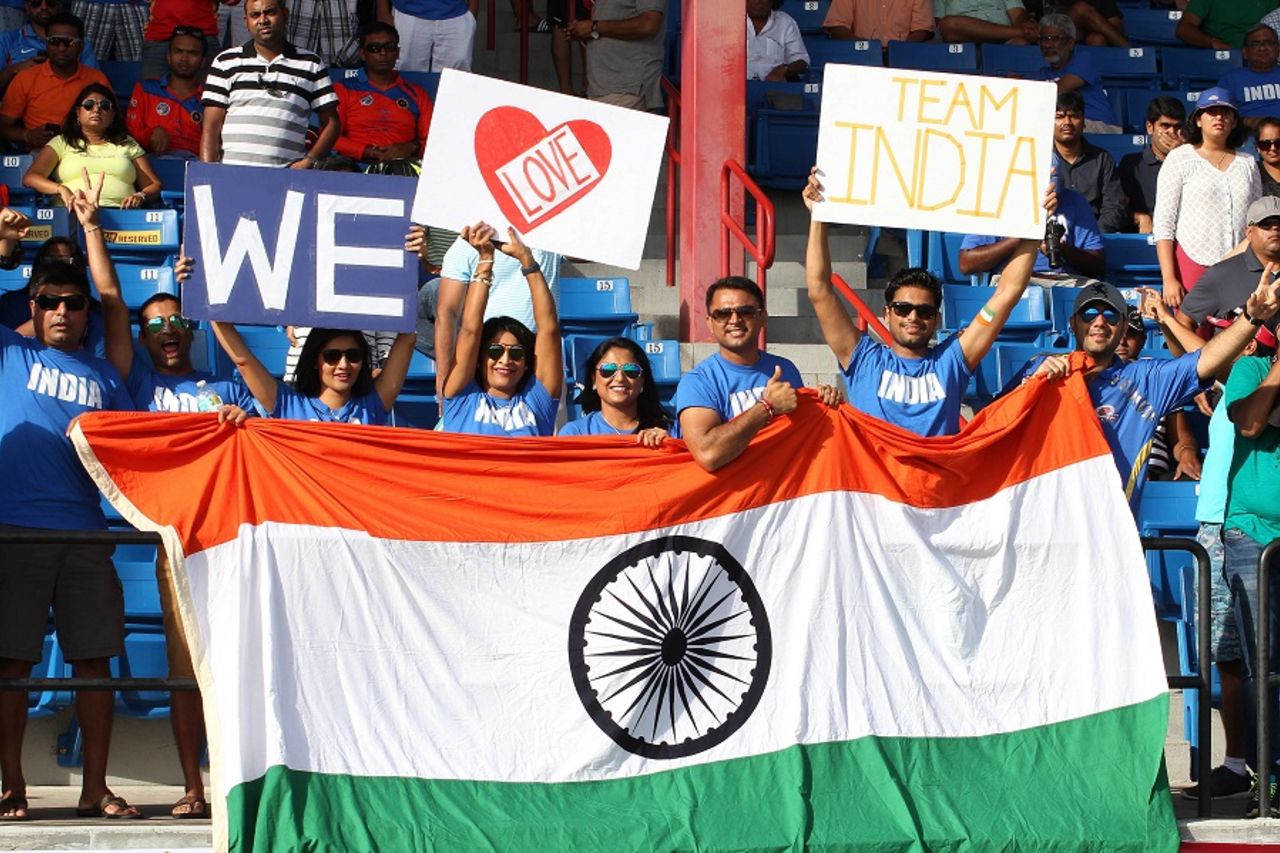Enthusiastic Indian fans show their support, India v West Indies, 2nd T20I, Florida, August 28, 2016