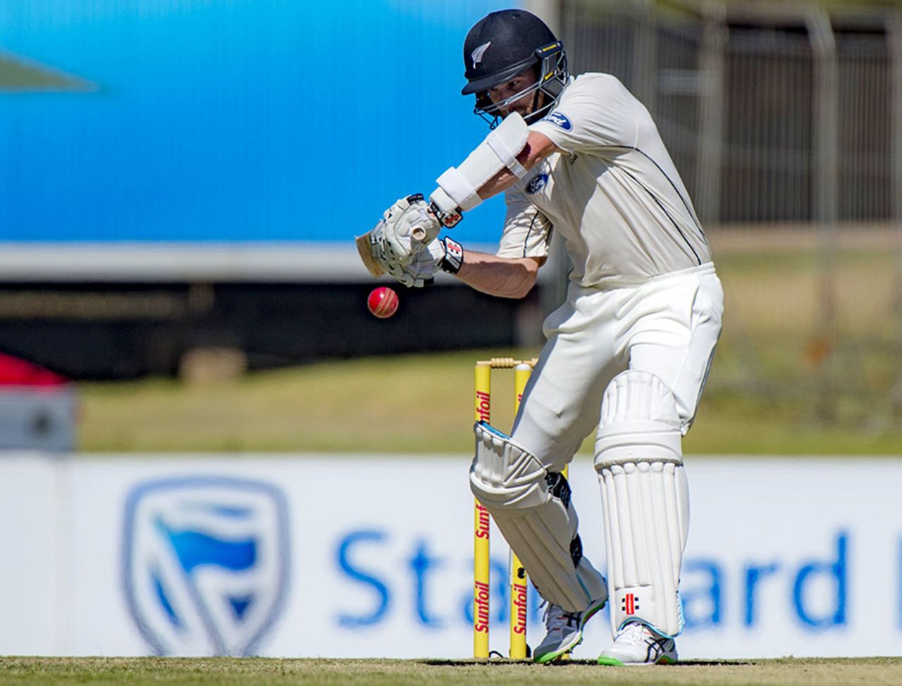 Kane Williamson shapes to cut, South Africa v New Zealand, 2nd Test, Centurion, 3rd day, August 29, 2016