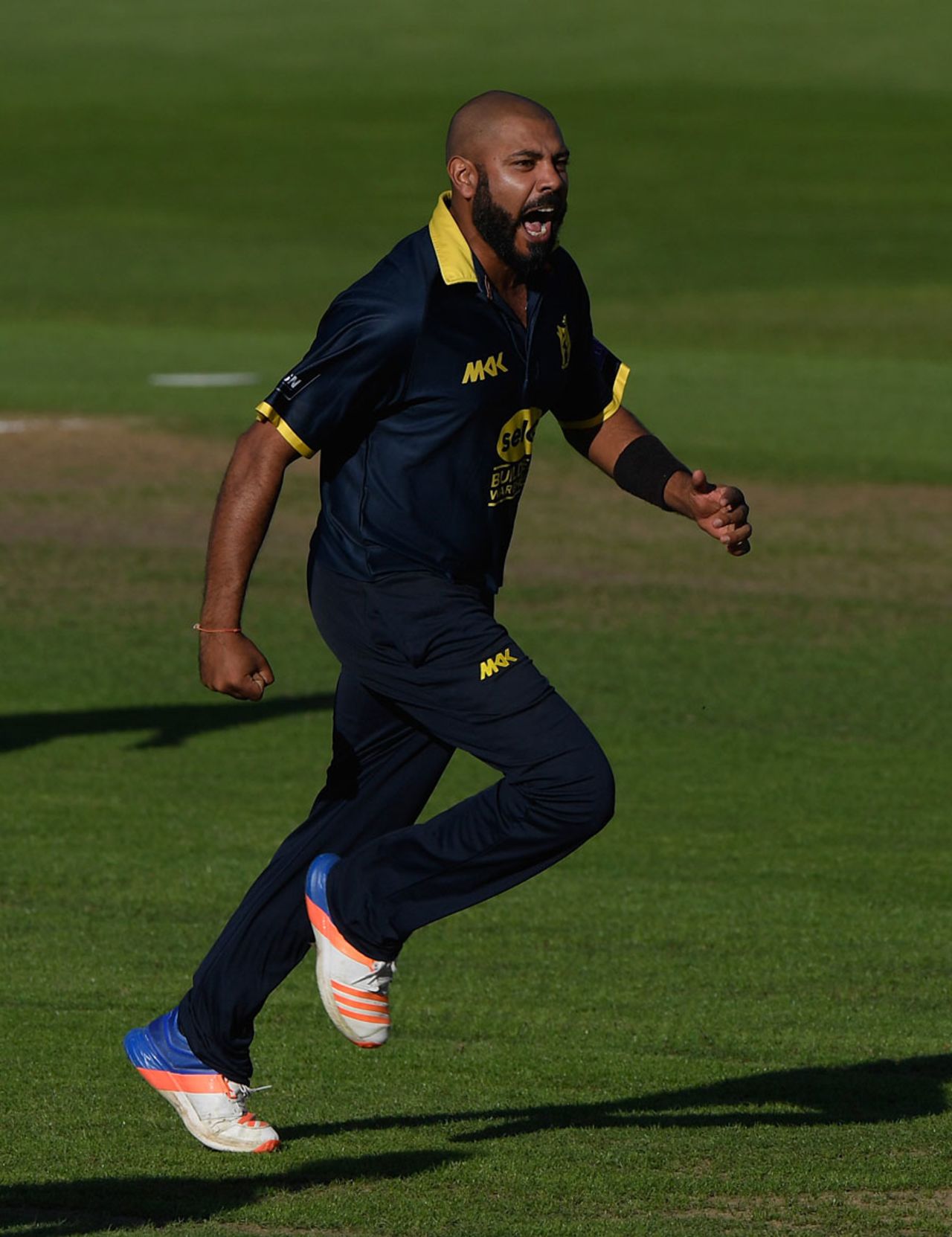 Jeetan Patel claimed a five-wicket haul - all lbw, Warwickshire v Somerset, Royal London Cup, Semi-final, Edgbaston, August 29, 2016
