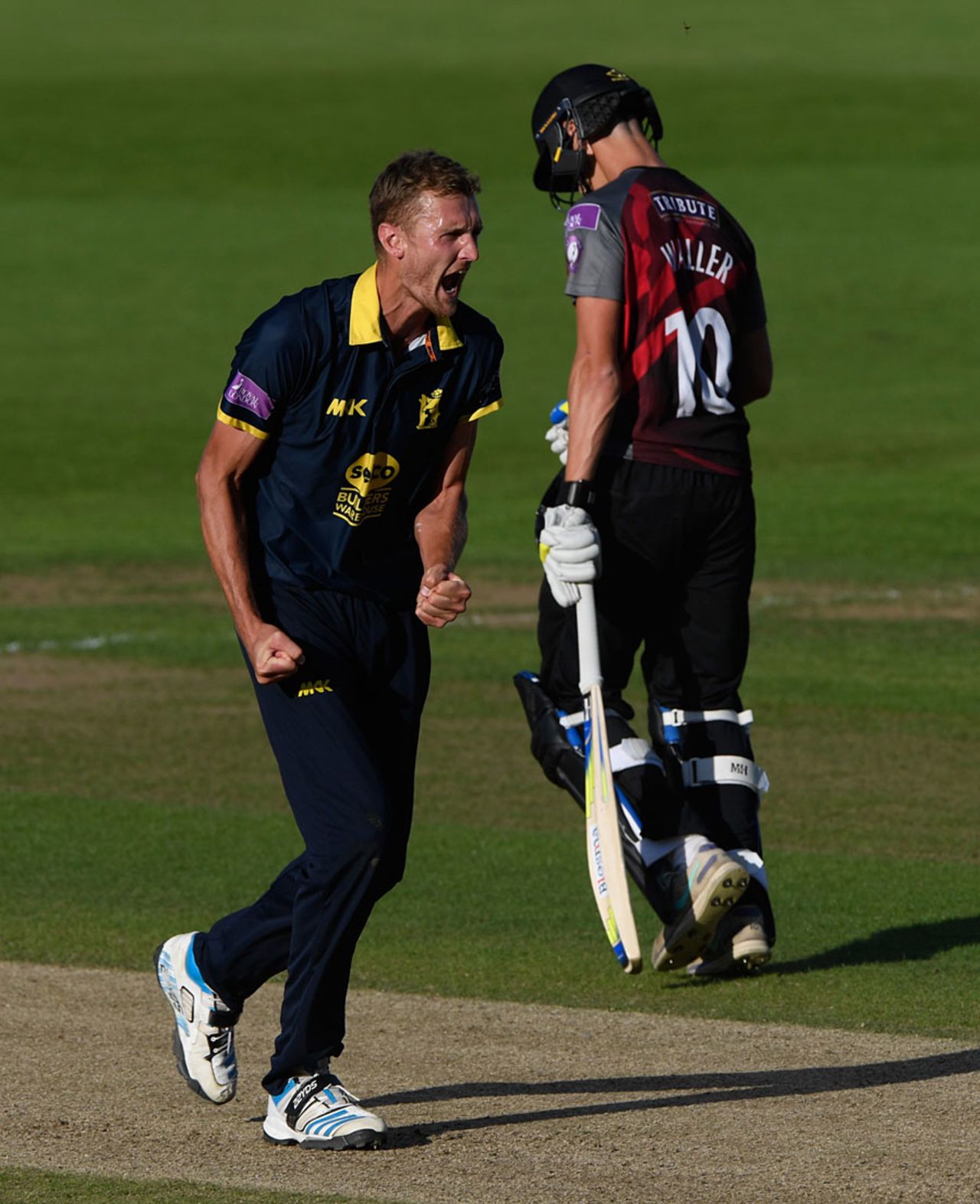 Oliver Hannon-Dalby held his nerve in the final over, Warwickshire v Somerset, Royal London Cup, Semi-final, Edgbaston, August 29, 2016