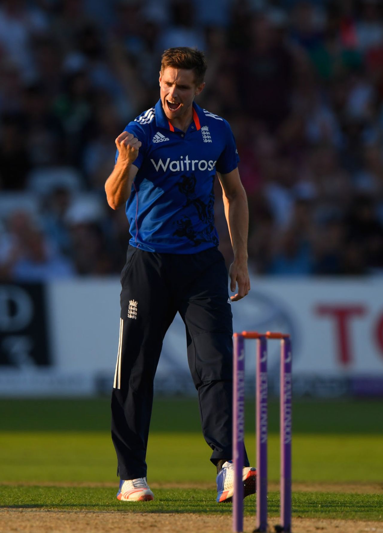 Chris Woakes struck three times in his opening spell, England v Pakistan, 3rd ODI, Trent Bridge, August 30, 2016
