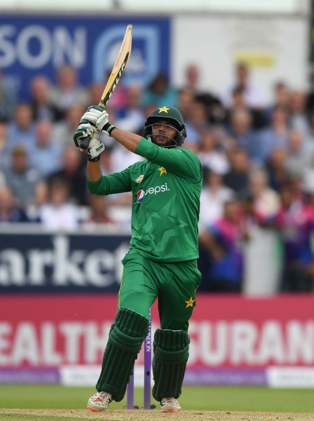 Imad Wasim struck a 32-ball fifty to lift his side, England v Pakistan, 4th ODI, Headingley, September 1, 2016