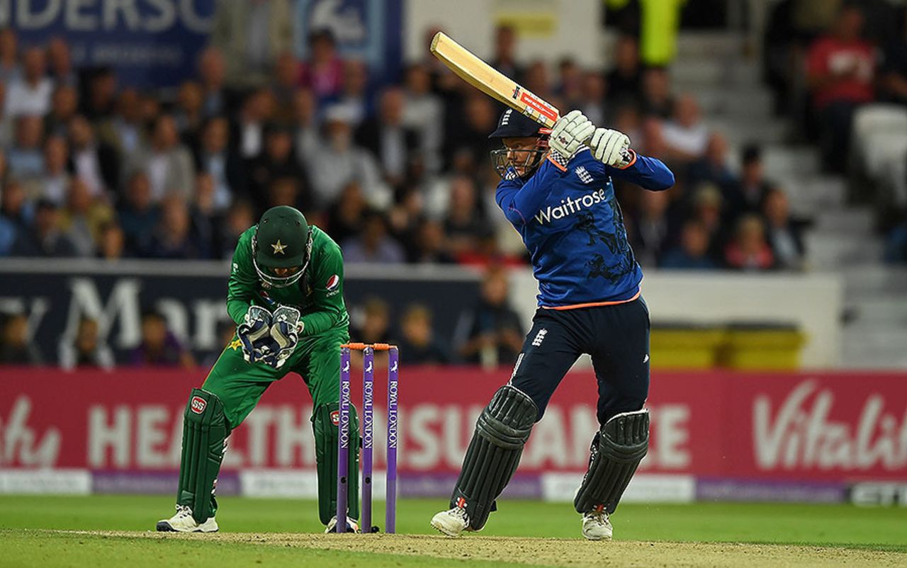 Jonny Bairstow drives through the covers, England v Pakistan, 4th ODI, Headingley, September 1, 2016