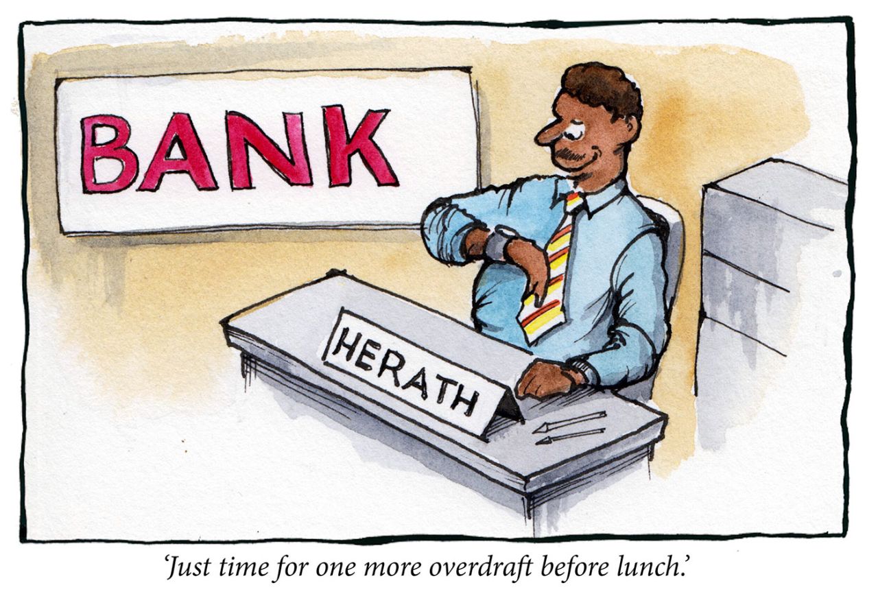 Cartoon: Banker bowler