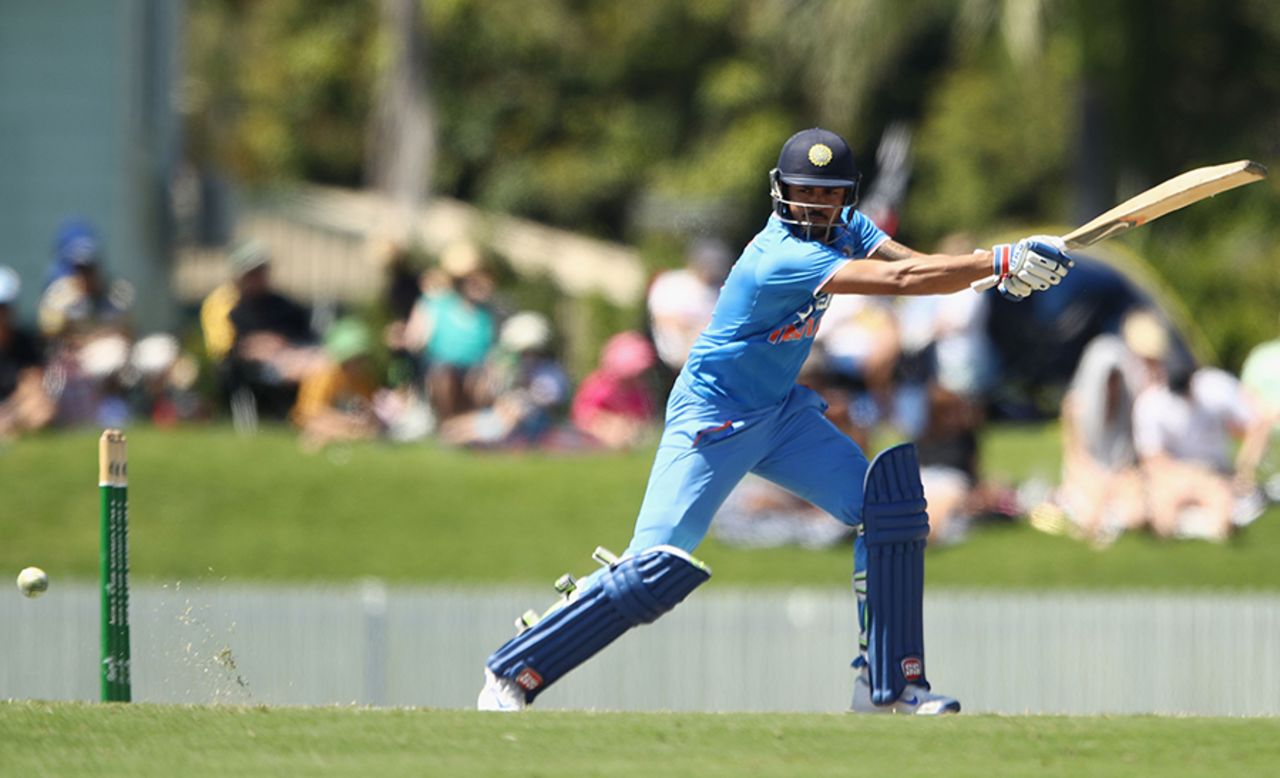 Manish Pandey thumps the ball through the off side, Australia A v India A, Quadrangular A-team one-day series, final, Mackay, September 4, 2016