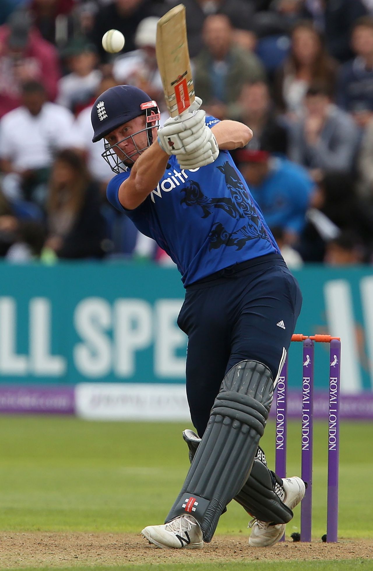 Jonny Bairstow punches down the ground,  England v Pakistan, 5th ODI, Cardiff, September 4, 2016