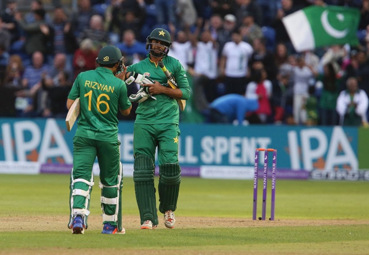 Imad Wasim and Mohammad Rizwan sealed Pakistan's win, England v Pakistan, 5th ODI, Cardiff, September 4, 2016