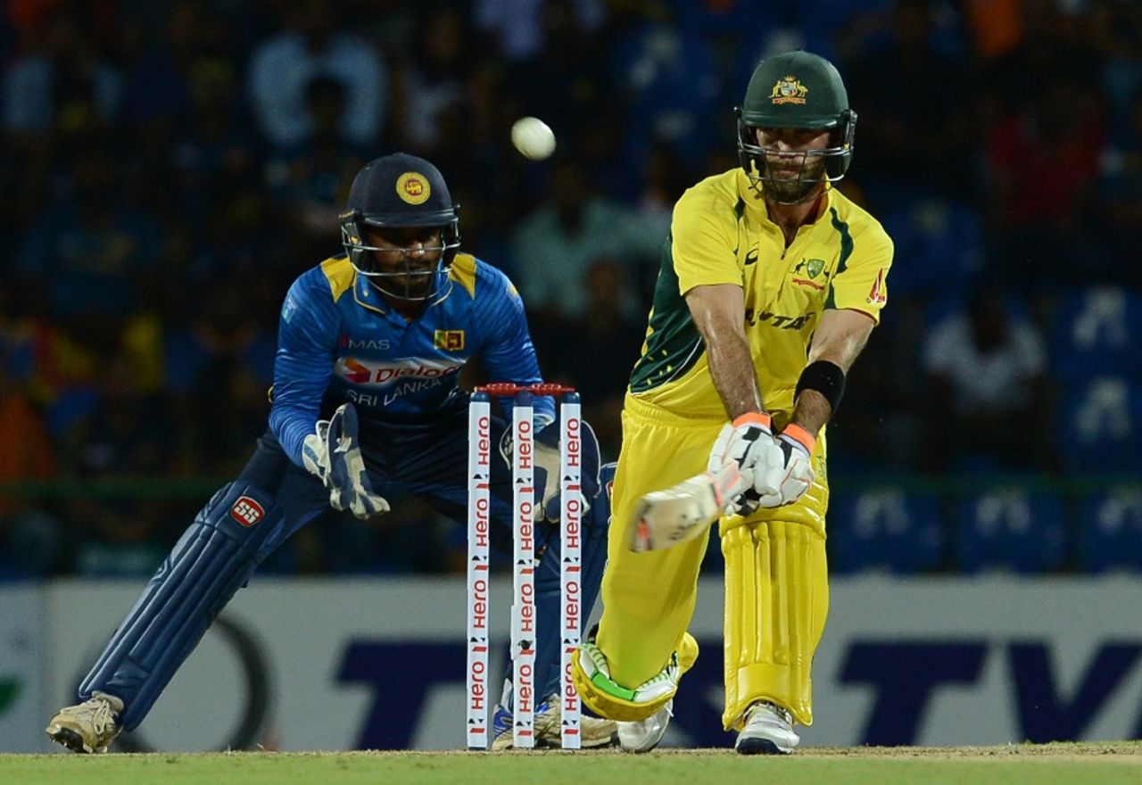 Glenn Maxwell struck a 27-ball half-century, Sri Lanka v Australia, 1st T20I, Pallekele, September 6, 2016