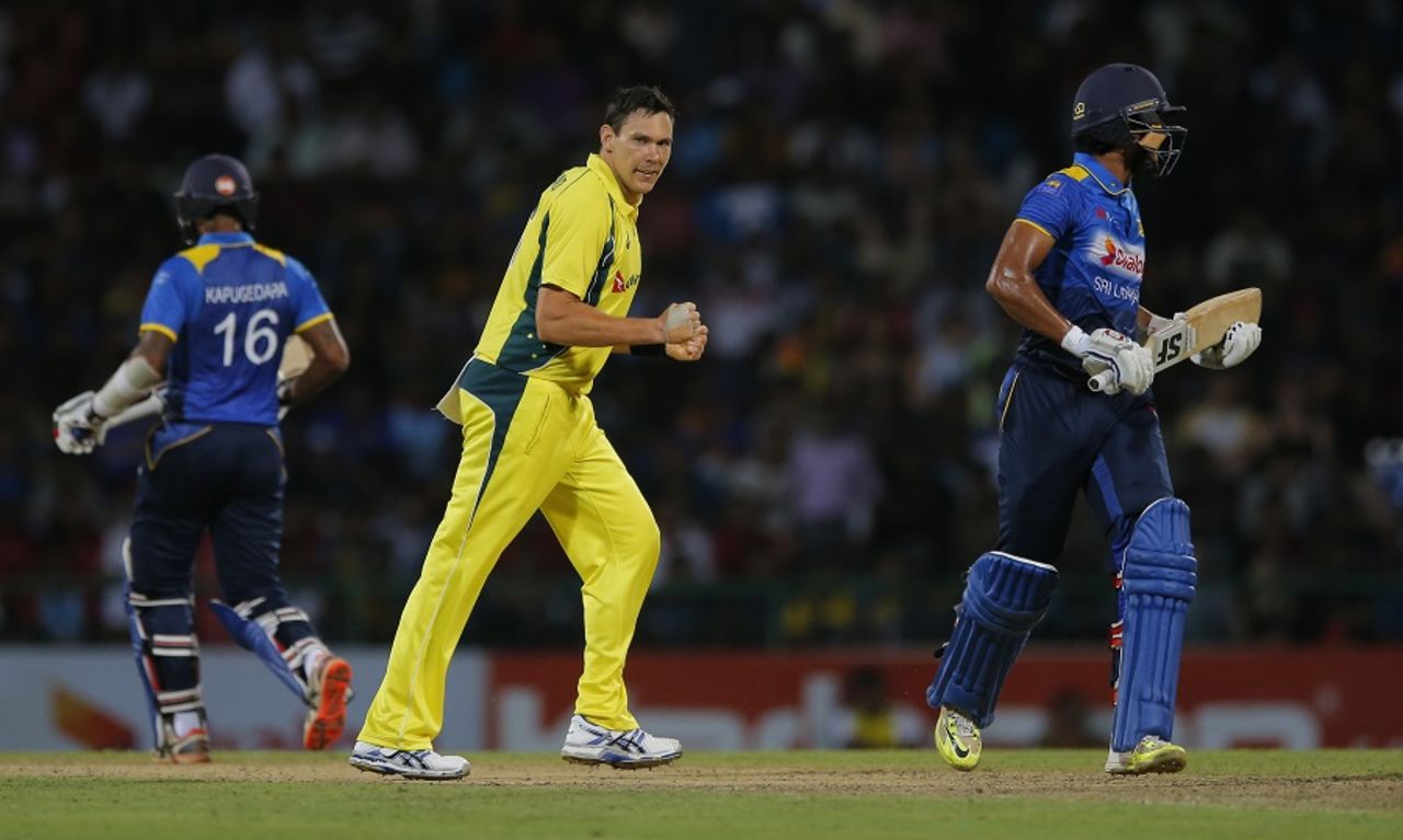 Scott Boland returned 3 for 26 in four overs, Sri Lanka v Australia, 1st T20I, Pallekele, September 6, 2016