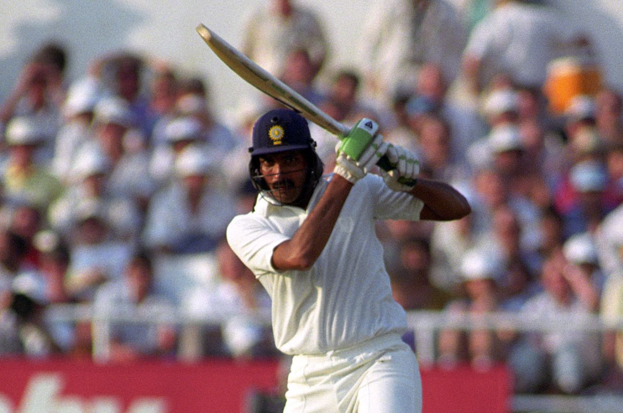 Ravi Shastri bats during the ODI series, England v India, 1st ODI, Headingley, July 18, 1990