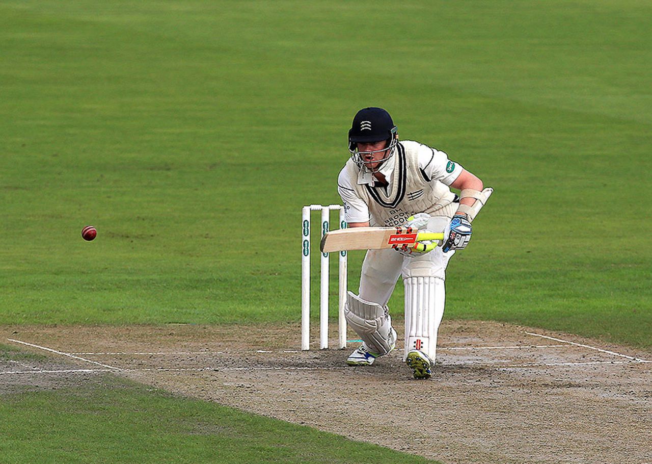 Sam Robson defends into the off side, Lancashire v Middlesex,  Specsavers Division One, 1st day, Old Trafford, September 12, 2016