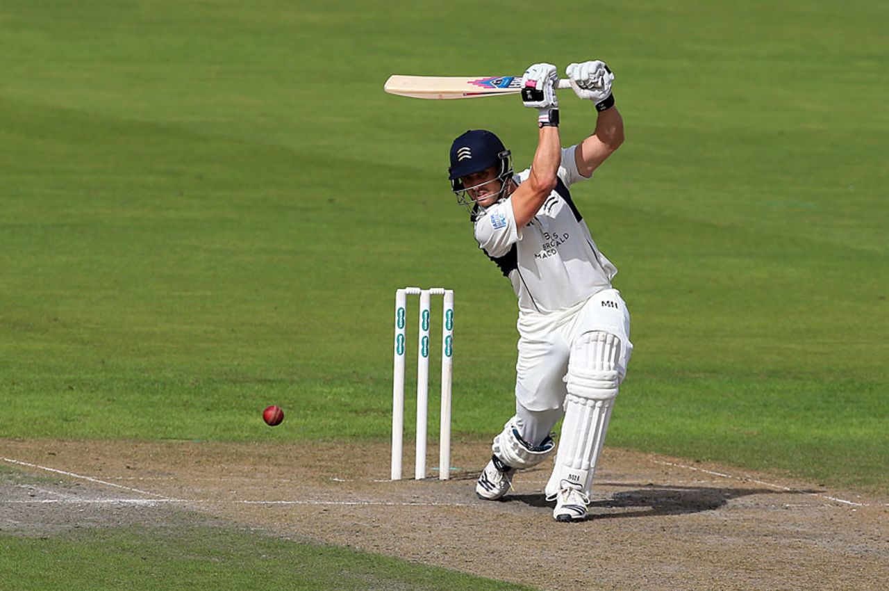 Nick Compton drives through the covers, Lancashire v Middlesex,  Specsavers Division One, 1st day, Old Trafford, September 12, 2016