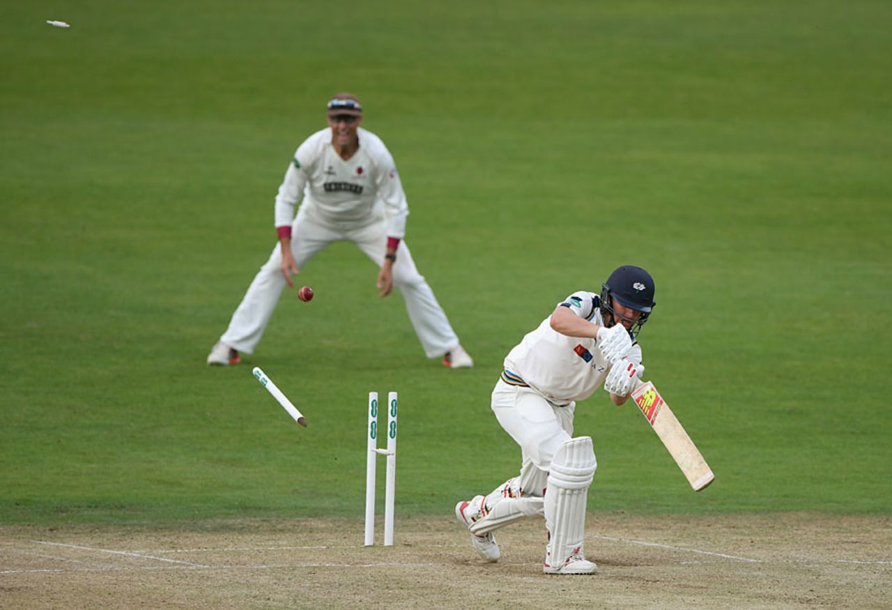 Gary Ballance did not last long in the second innings, Yorkshire v Somerset, County Championship, Division One, Headingley, 2nd day, September 13, 2016