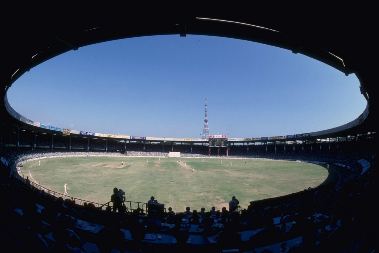 A general view of the MA Chidambaram Stadium, also known as Chepauk, January 1982