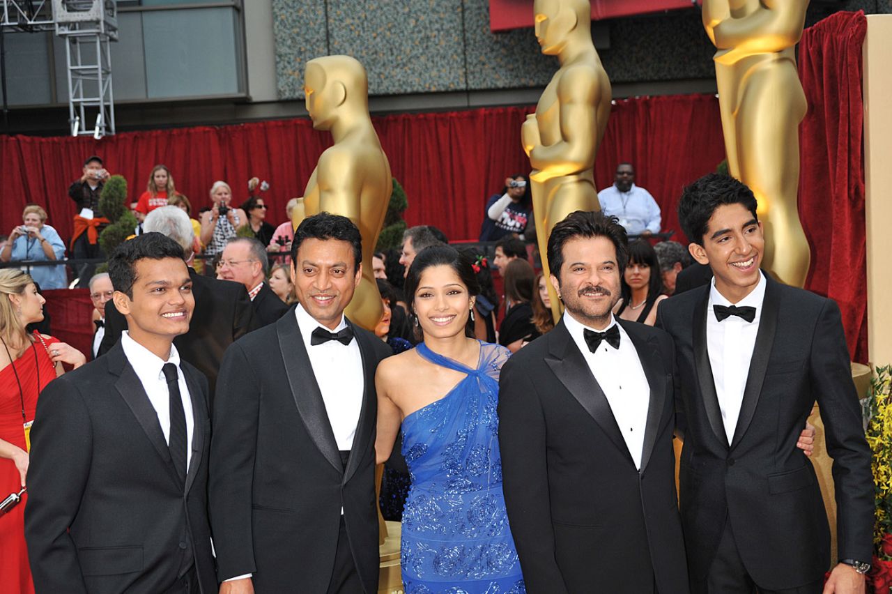 The cast of <i>Slumdog Millionaire</i> at the Oscars, Hollywood, February 23, 2009 