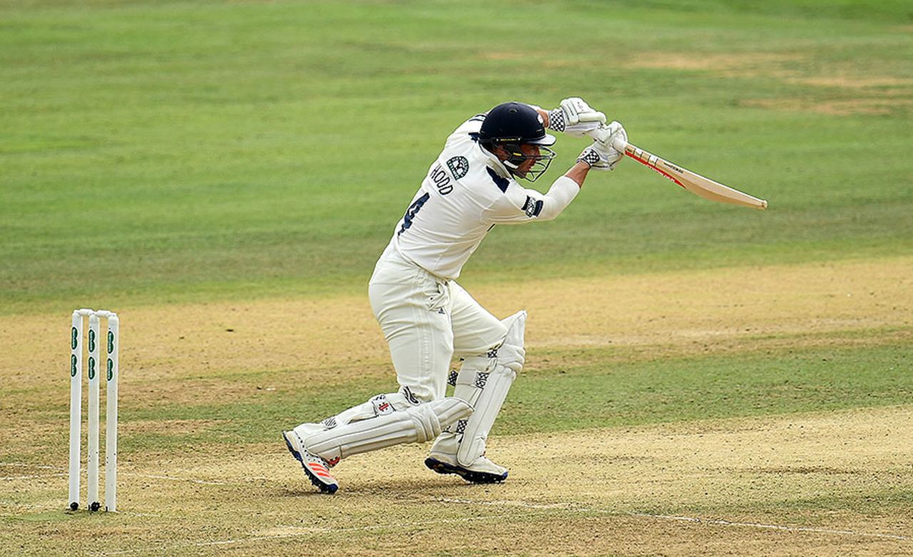 Andy Hodd drives into the covers, Middlesex v Yorkshire, County Championship, Division One, Lord's, 2nd day, September 21, 2016