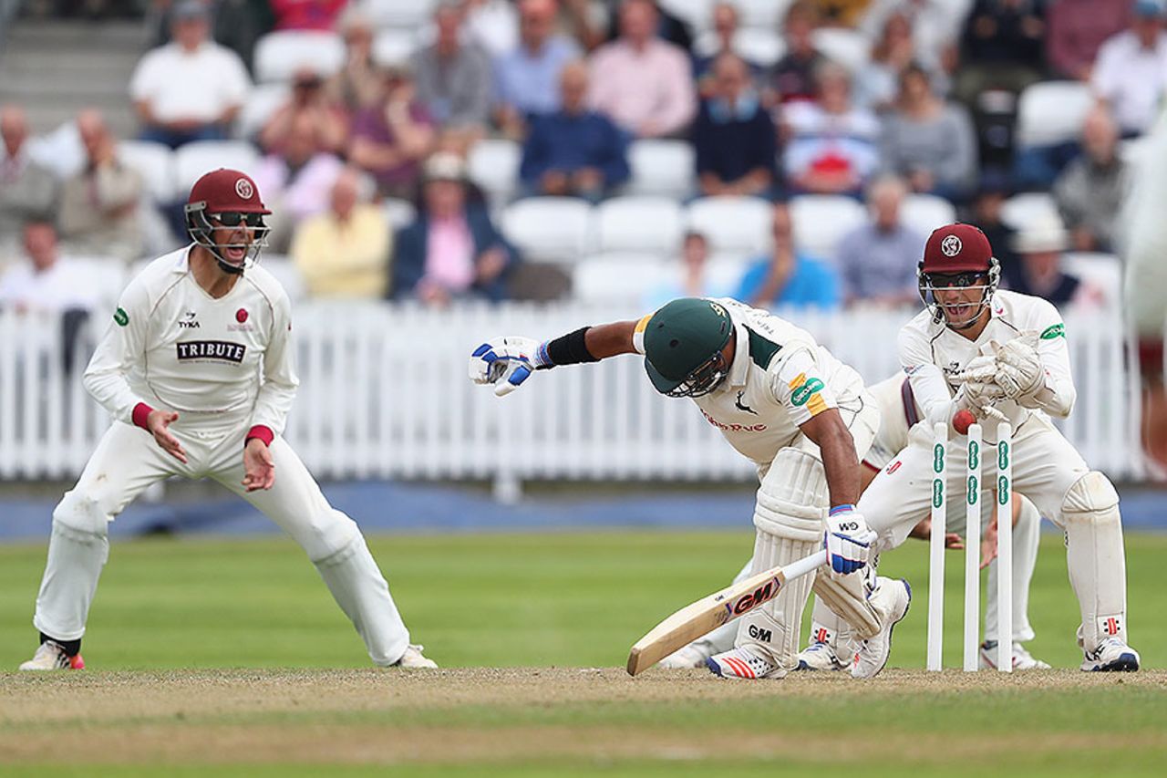 Samit Patel is stumped as Somerset take the upper hand, Somerset v Nottinghamshire, County Championship, Division One, Taunton, 2nd day, September 21, 2016