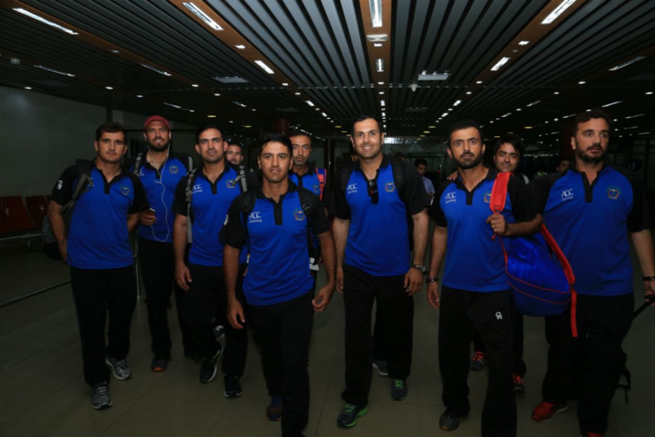 Members of the Afghanistan team arrive in Dhaka for a three-match ODI series against Bangladesh, September 21, 2016