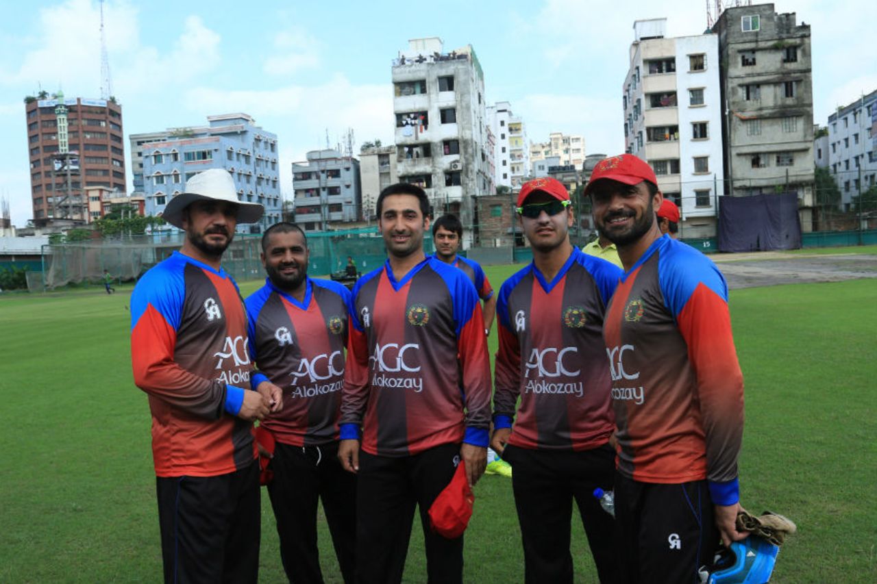 Members of the Afghanistan team at a training session in Mirpur, September 22, 2016