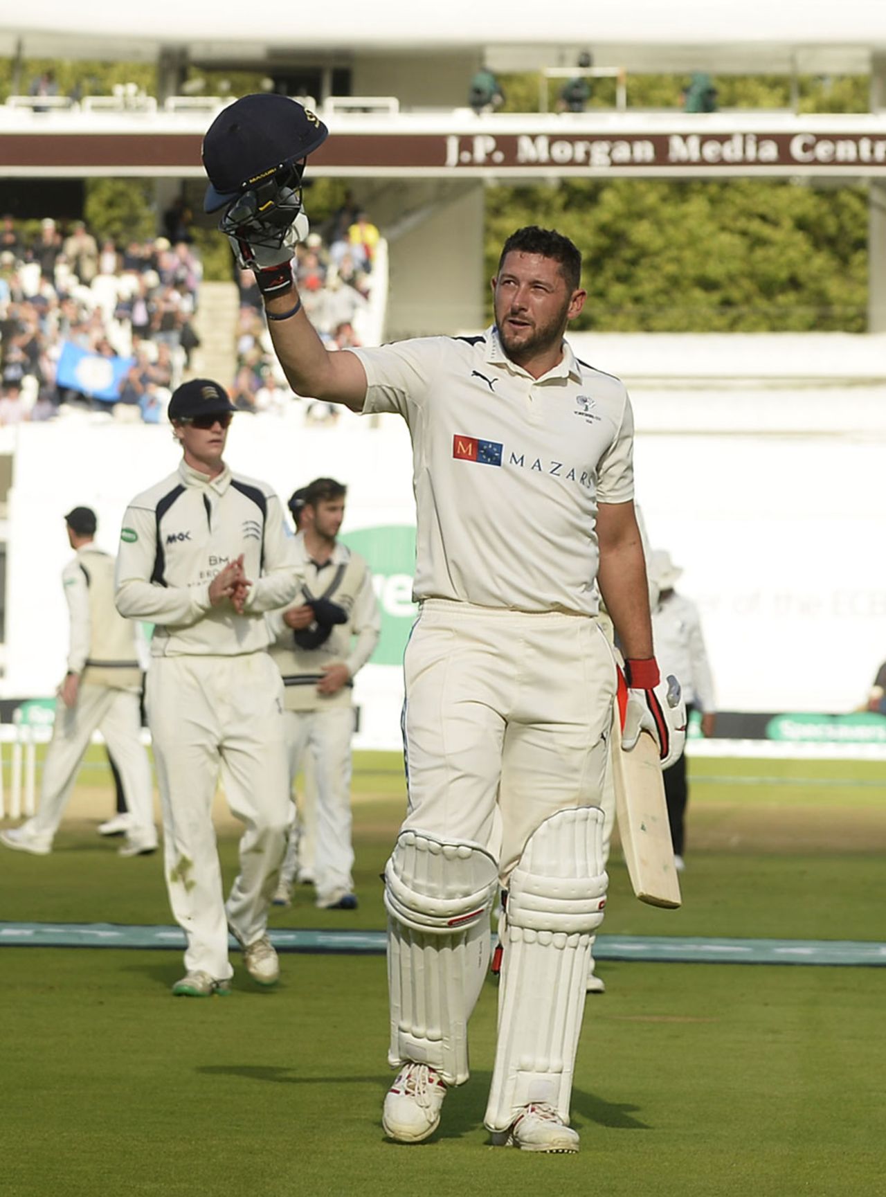 Tim Bresnan walks off unbeaten on 142, Middlesex v Yorkshire, County Championship, Division One, Lord's, 1st day, September 22, 2016