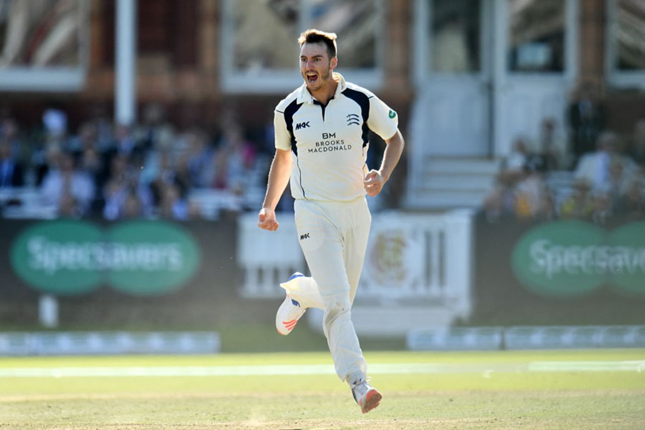 Toby Roland-Jones struck the first blow, Middlesex v Yorkshire, County Championship, Division One, Lord's, September 23, 2016