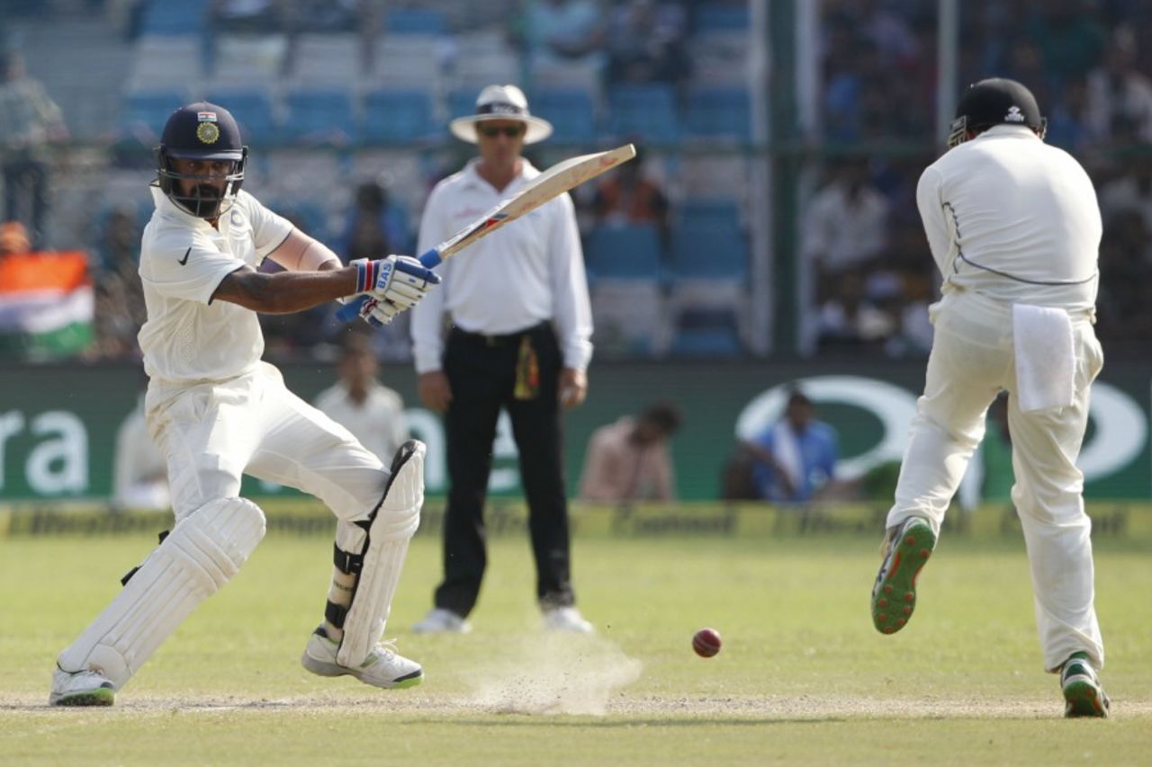 M Vijay struck his second fifty of the Test, India v New Zealand, 1st Test, Kanpur, 3rd day, September 24, 2016