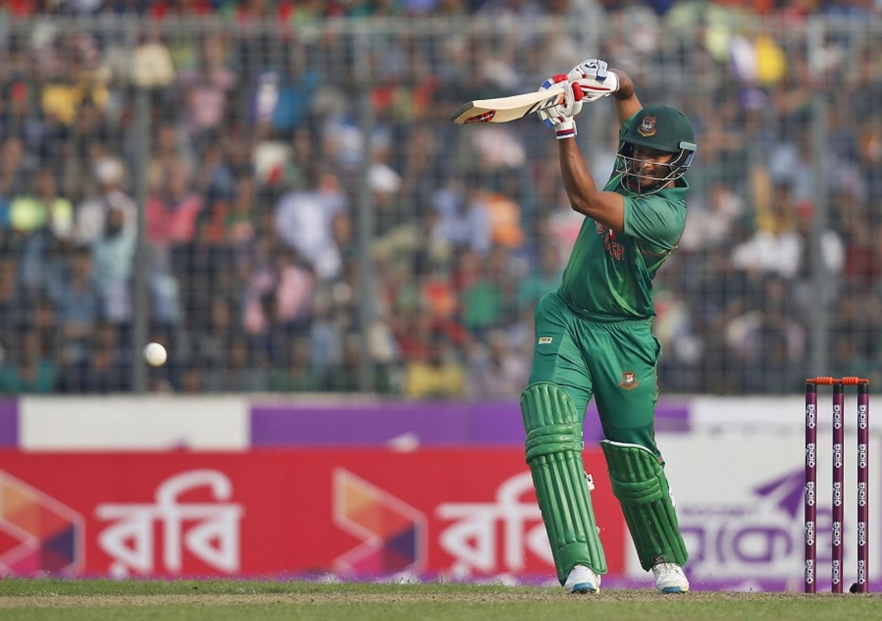 Shakib Al Hasan made 17 off 21 balls, Bangladesh v Afghanistan, 2nd ODI, Mirpur, September 28, 2016