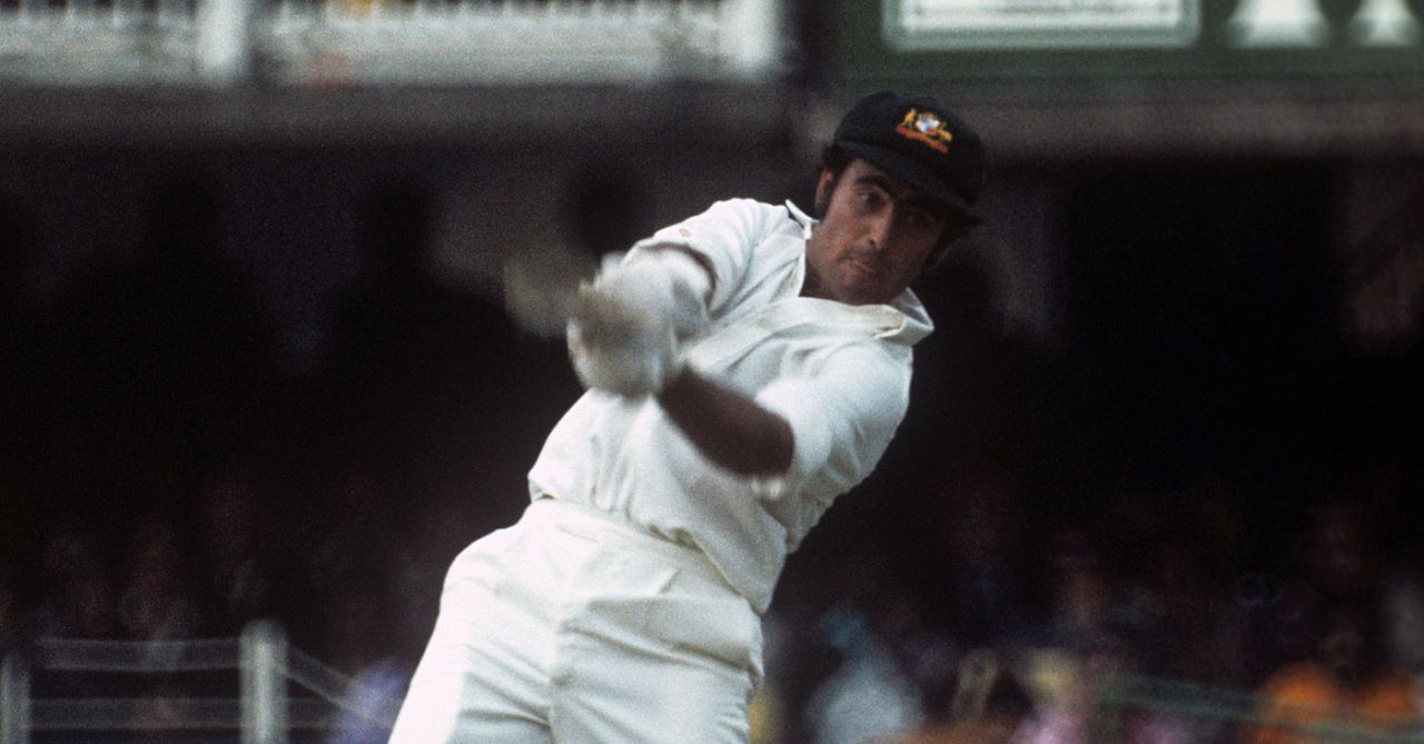Alan Turner bats during the 1975 World Cup final, West Indies v Australia, World Cup final, Lord's, 21 June, 1975