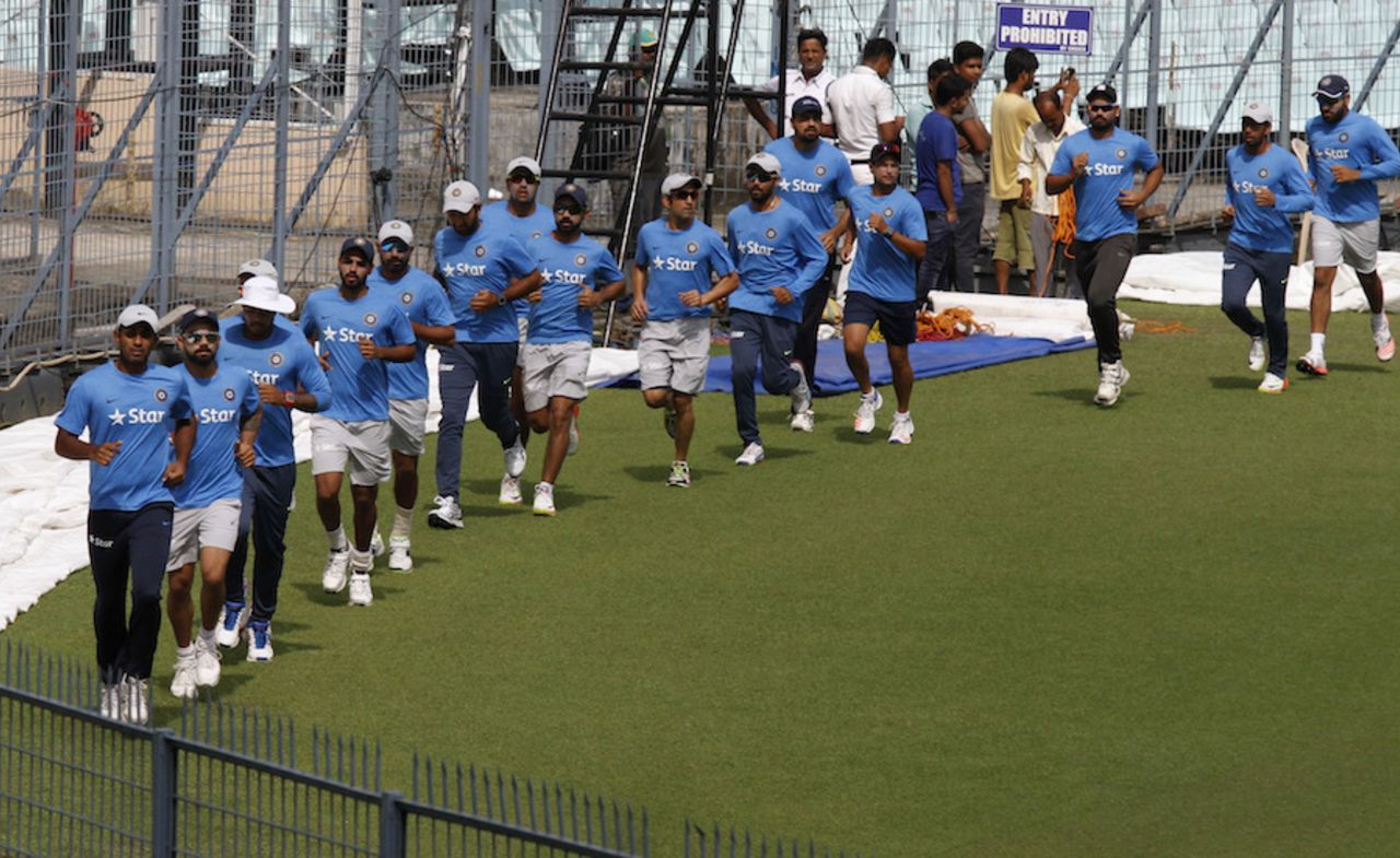 The Indian team trains at Eden Gardens, Kolkata, September 29, 2016