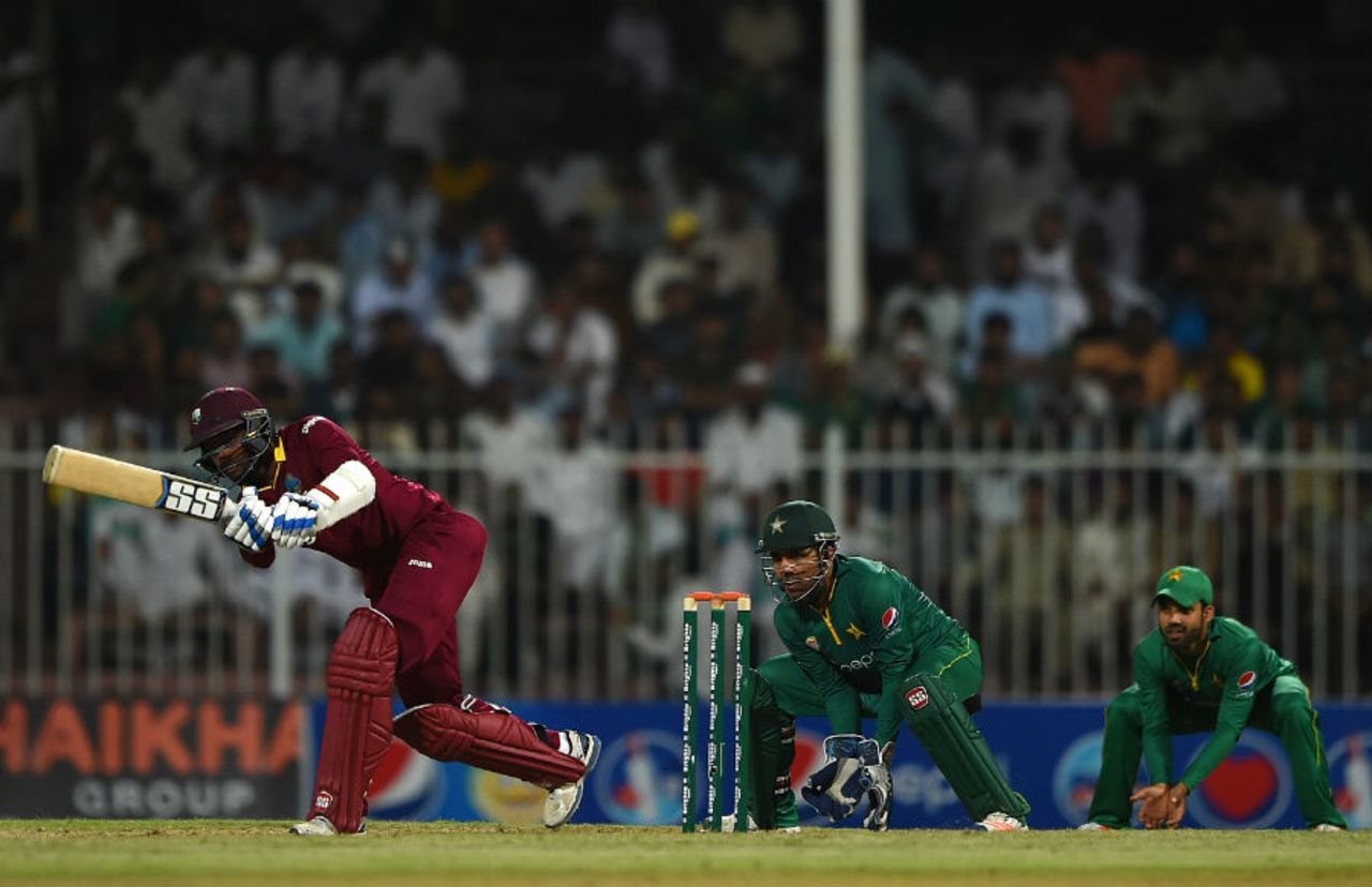 Denesh Ramdin works the ball through the leg side, Pakistan v West Indies, 1st ODI, Sharjah, September 30, 2016