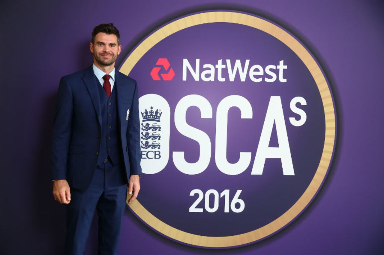 James Anderson at the NatWest OSCAs, Lord's, October 4, 2016
