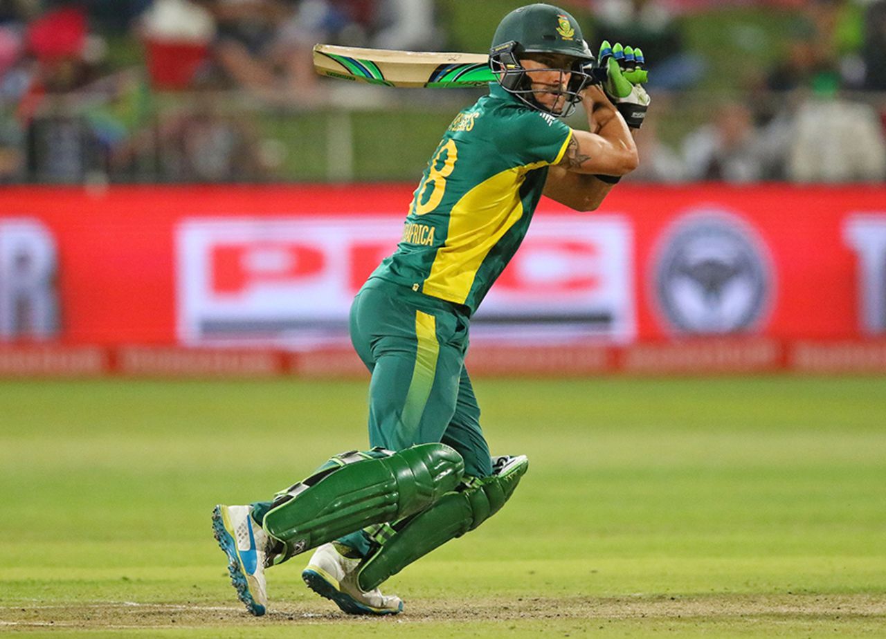 Faf du Plessis steers one through the off side, Australia v South Africa, 3rd ODI, Durban, October 5, 2016