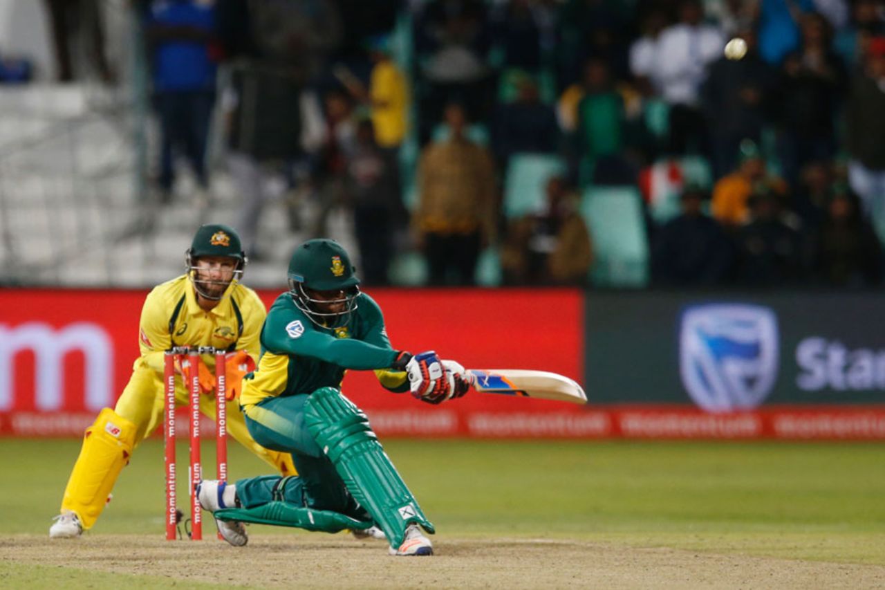 Andile Phehlukwayo reverse-swept the winning runs, Australia v South Africa, 3rd ODI, Durban, October 5, 2016