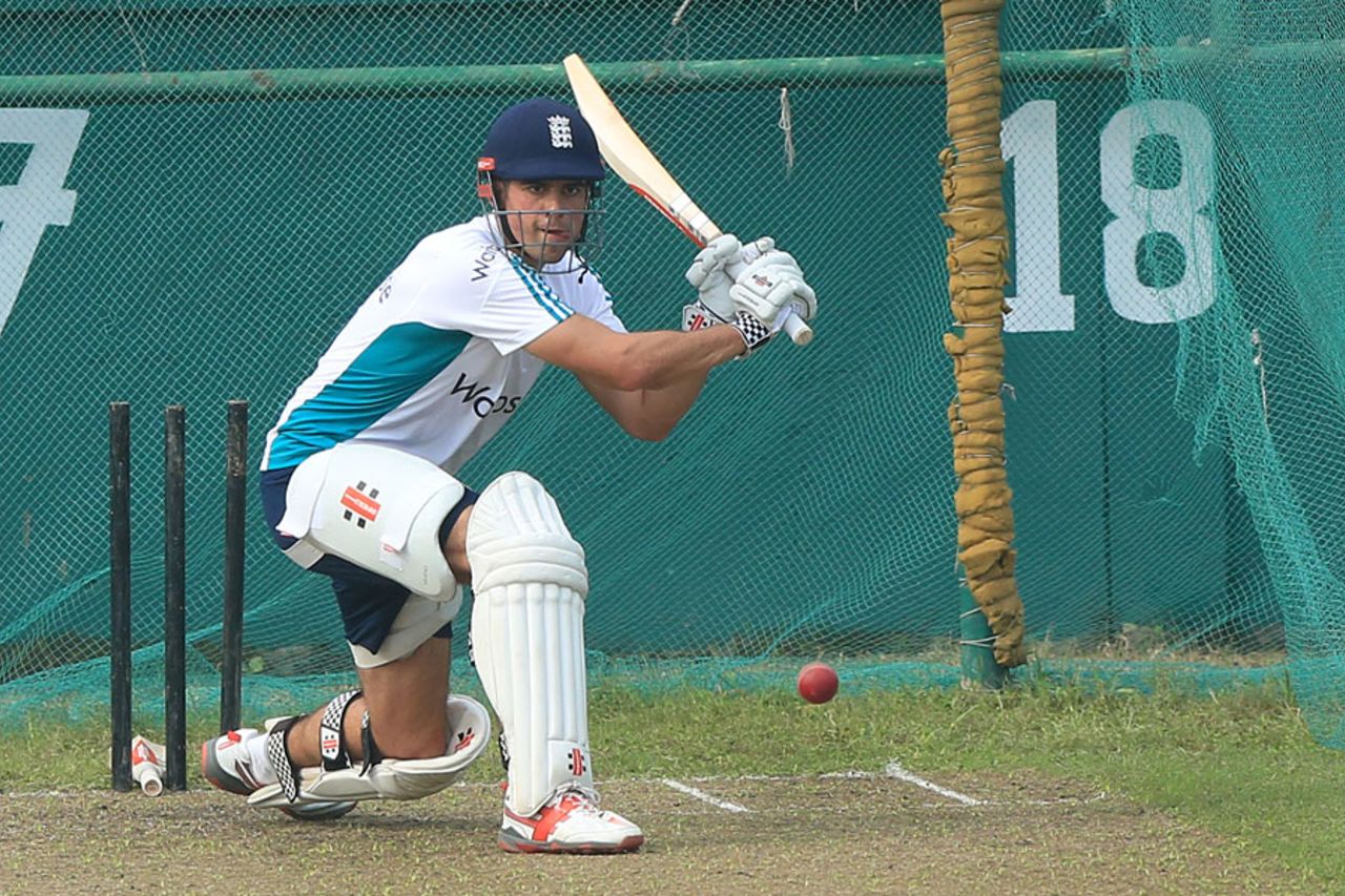 Alastair Cook continued his preparation for the Test series, Dhaka, October 6, 2016