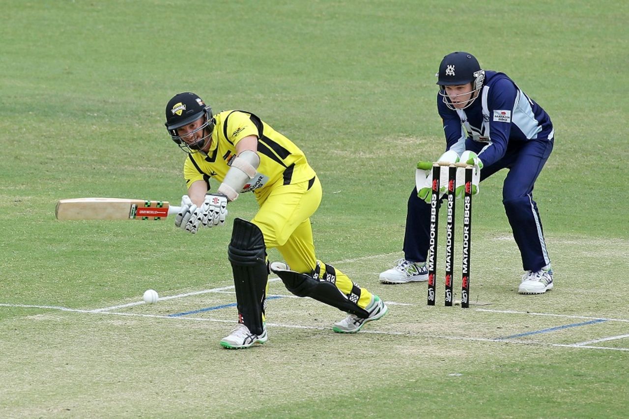 Michael Klinger clips one to the leg side en route to his 87, Western Australia v Victoria, Matador Cup 2016-17, Perth, October 8, 2016